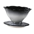 thumbnail image 2 of ACDANC Pour over Coffee Maker Ceramic Coffee Dripper for Home Travel Manual Porcelain Cone Brewer Delicate Decoration Flower Shaped Black, 2 of 4