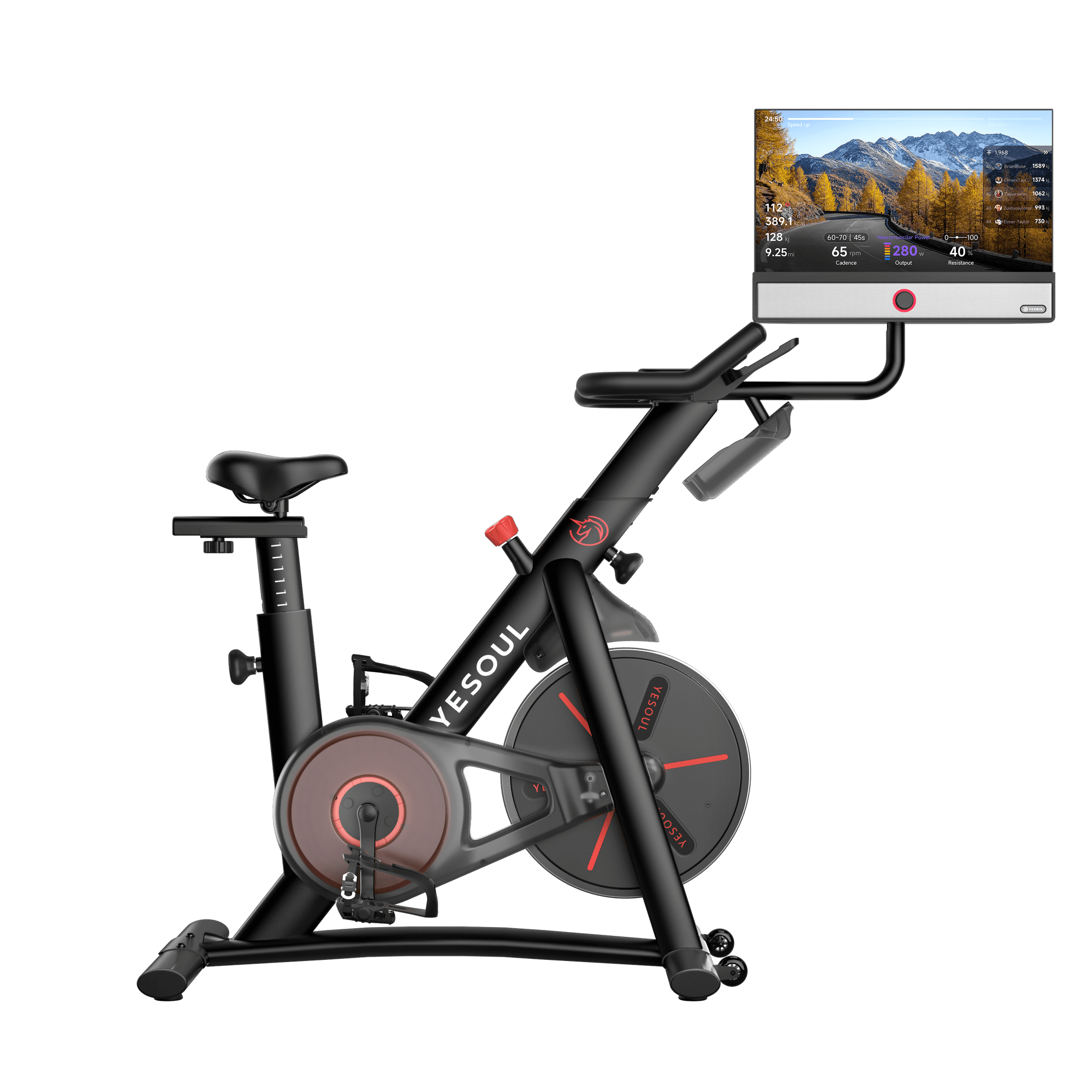 Yesoul G1M Plus Smart Exercise Bike with Screen, Magnetic Stationary Bike for Home Gym, Low Noise Indoor Cycling Bike with Tablet Mount