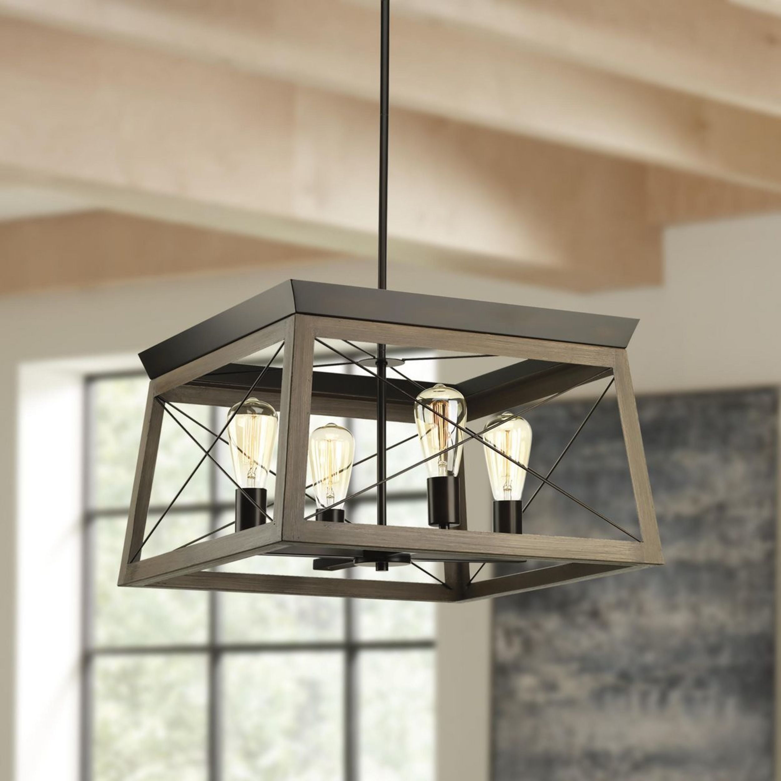 Briarwood Collection Four-Light Antique Bronze Coastal Chandelier Light