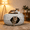 Gray, variant on iHomeGarden 24 in Felt Cat Cave Bed with Tunnel, Foldable Washable Hideaway for Large Indoor Cats, Gray