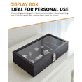 thumbnail image 6 of Novel Box Black Leatherette Jewelry Display Case 6x3.75x2 Inches with Metal Clasp - Gem Holder, 6 of 8