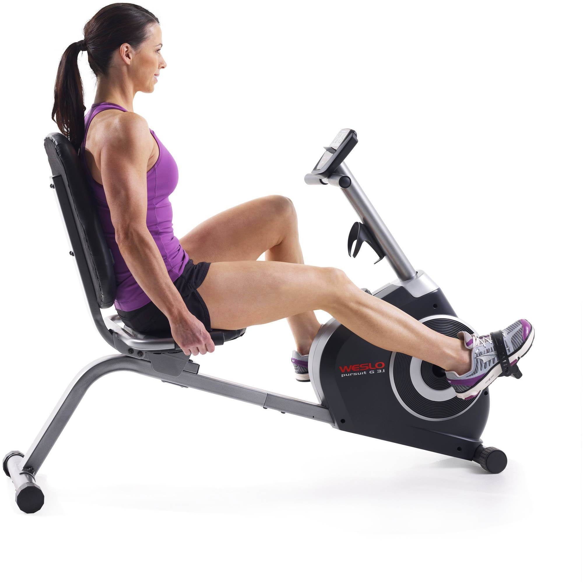 Weslo Pursuit G Personal Home Workout Magnetic Recumbent Exercise Bike