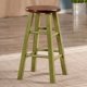 thumbnail image 5 of Taburete Winsome Wood Ivy Rustic Verde/Nogal de 24 pulgadas, 5 of 5
