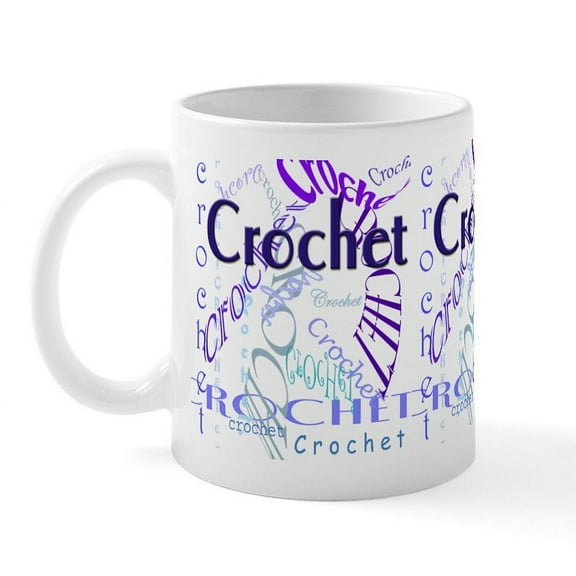 CafePress - Crochet Purple Mug - 11 oz Ceramic Mug - Novelty Coffee Tea Cup