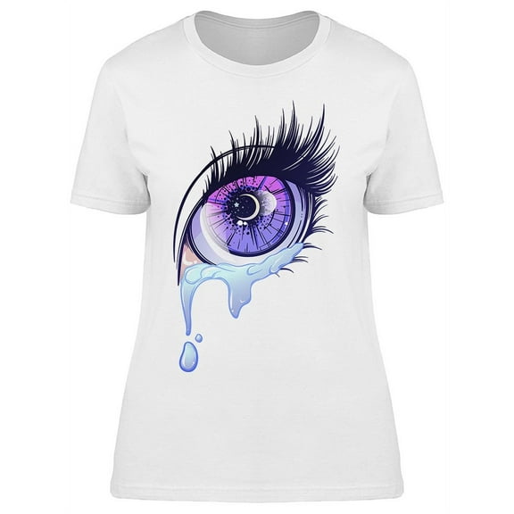 Crying Eye Anime T-Shirt Women -Image by Shutterstock, Female XX-Large