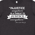 thumbnail image 4 of Inktastic Injustice Anywhere is a Threat to Justice Everywhere- Martin Luther King Jr. Youth T-Shirt, 4 of 5