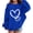 Blue, variant on Girls Oversized School Sweatshirt Teens Prepp𝗒 Heart Pullover Tops Kids Cute Sweatshirts Fall Winter Long Sleeve Loose Pullover Sweater Tops Kids Graphic Hooded Sweatshirt Back-To-School