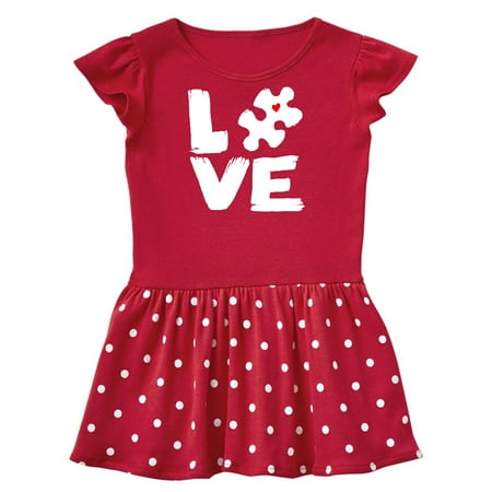 

Inktastic Autism Awareness Puzzle of Love Gift Toddler Girl Dress