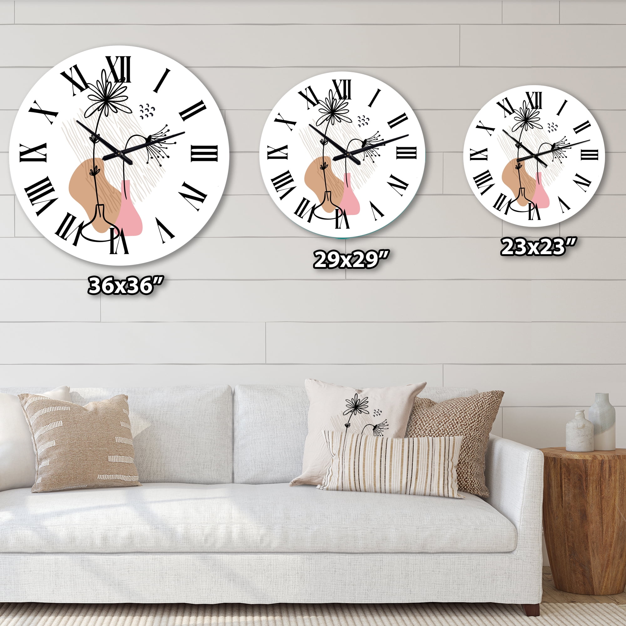 Designart 1 in Modern,Contemporary Wall Clock
