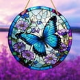 thumbnail image 7 of AatoeaX Stunning Blue Butterfly Acrylic Hanging - Floral, Iridescent for Nature Spaces, Bedroom Decor [Blue Butterfly, Acrylic Hanging, Floral, Iridescent, Nature, Bedroom Decor], 7 of 7