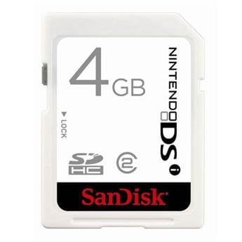 SanDisk 4GB SDHC Gaming Card Secure Digital Flash Memory Class 2 for Nintendo DS SDSDG-004G - Bulk