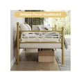 thumbnail image 6 of Twin Size Daybed Frame, Metal Daybed with Floral Headboard, Heavy Duty Steel Slats, Modern Gold Bed for Guest Room, 6 of 7