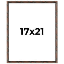 17x21 Frame Brown Bamboo with Dark Coffee/Walnut Finish | Solid Wood Picture Frame Width 0.75