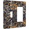 thumbnail image 2 of Nadoabtm Outlet Covers Paisley Pattern Flower Cashew Flower Plant 1 Toggle 1 Rocker Combination Decorative Wall Plate Light Switch Cover Plate Electrical Switch Plates for Bedroom Home Decor, 2 of 8