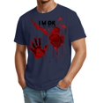 thumbnail image 4 of Halloween Shirts for Men Witch Hat Pumpkin Graphic Short Sleeve Funny Costumes Candy Print Crew Neck Cute Horror T-Shirt L, 4 of 5