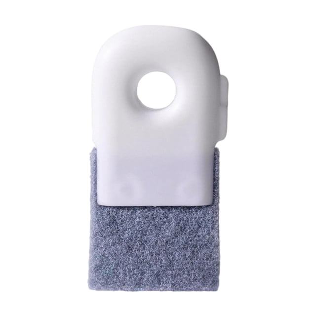 Limpiador de rieles de ventanas, cepillo de limpieza de ranuras de ventanas, versátil, de mano, para líneas de azulejos de persianas y alféizares de Blanco
