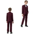 thumbnail image 5 of WOYY Big Boys Formal Suit Blazer Waistcoat Trousers Bow Tie 4Pcs Set, Sizes 8-9Y, 5 of 5