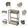 thumbnail image 4 of ZEXVIDA Indoor Modern Storage MDF Rectangular End Table, Oak, 4 of 11