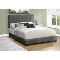 thumbnail image 3 of Monarch Specialties Bed, Bedroom, Frame Only, Queen Size, Upholstered, Dark Grey Boucle, Transitional, 3 of 3