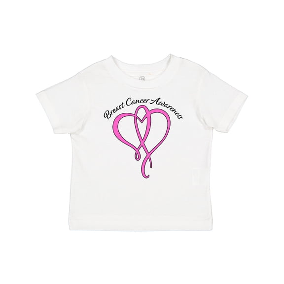 Inktastic Breast Cancer Awareness with Pink Ribbon Heart Boys or Girls Baby T-Shirt