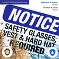 thumbnail image 4 of Safety Glasses Vest & Hard Hat Required Sign, OSHA Sign, 24x36 Corrugated Plastic, 4 of 7