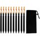 thumbnail image 1 of Clavijas para tiendas de campaña, 10 piezas Clavijas para lonas, Clavijas para acampar Senderismo Viajes Mochileros Actividades al aire libre - Negro TUNC Sencillez, 1 of 5