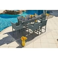 thumbnail image 3 of Milan 7-Piece Aluminum Outdoor Patio Furniture Bar Table Set in Charcoal w/Bar Table and Six Sling Bar Chairs, 3 of 9