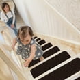thumbnail image 3 of Beverly Rug Indoor Stair Treads Washable Non Slip Cover Set of 15 Brown 8.7" x 28", 3 of 8