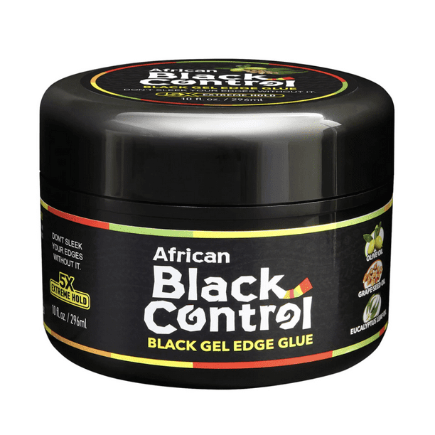 African Black Control Black Gel Edge Glue 10oz