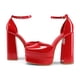 thumbnail image 4 of Tacones Plataforma con Bloque para Mujer DREAM PAIRS Rojo Talla 6, 4 of 6
