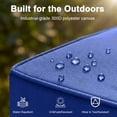 thumbnail image 4 of 2 Set Outdoor Chair Cushions 20 x 20 x 4 inch for Patio Furniture, Fade & Water Resistant Patio Cushions with Removable Cover and Straps, Blue, 4 of 7