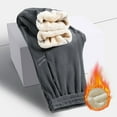 thumbnail image 5 of jsaierl Men's Winter Warm Fleece Pants Sherpa Fleece Lined Jogger Pants Sweatpants Drawstring Elastic Waist Pant, 5 of 7