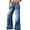 Orange, variant on Fnooota Women's Wide Leg Jeans, Baggy Mid Rise Stretchy Casual Denim Pants with Pockets White Size M