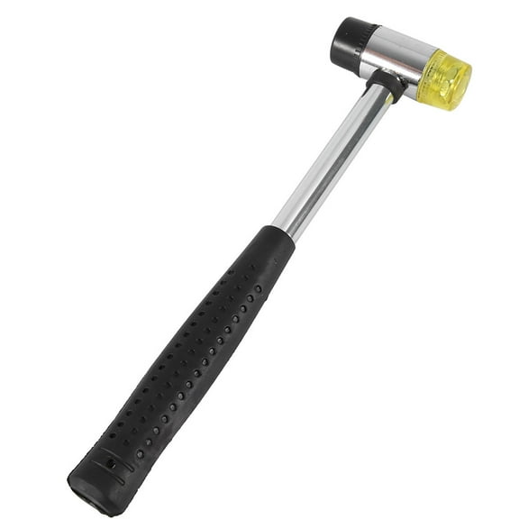Portable Double Face Rubber Hammer, Professional Double Face Detachable Rubber Hammer, DIY Leather Craft Handcraft Mallet with Steel Handle, Leather Carving Hammer