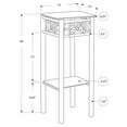 thumbnail image 3 of Accent Table, Side, End, Plant Stand, Square, Living Room, Bedroom, Metal, Tempered Glass, Black, Transitional, 3 of 6