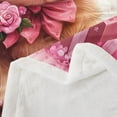 thumbnail image 3 of Erosebridal Kawaii Highland Bull Sherpa Blanket 30x40, Pink Gifts Bowknot Hearts Fuzzy Blanket Throw for Cowgirls, 3 of 7