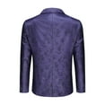 thumbnail image 5 of Cloudstyle Men's Jacquard Relaxed Fit Single-Breasted Suit Set, One-Button Back Vent Design, Wrinkle-Resistant Formal & Casual Wear, 5 of 16