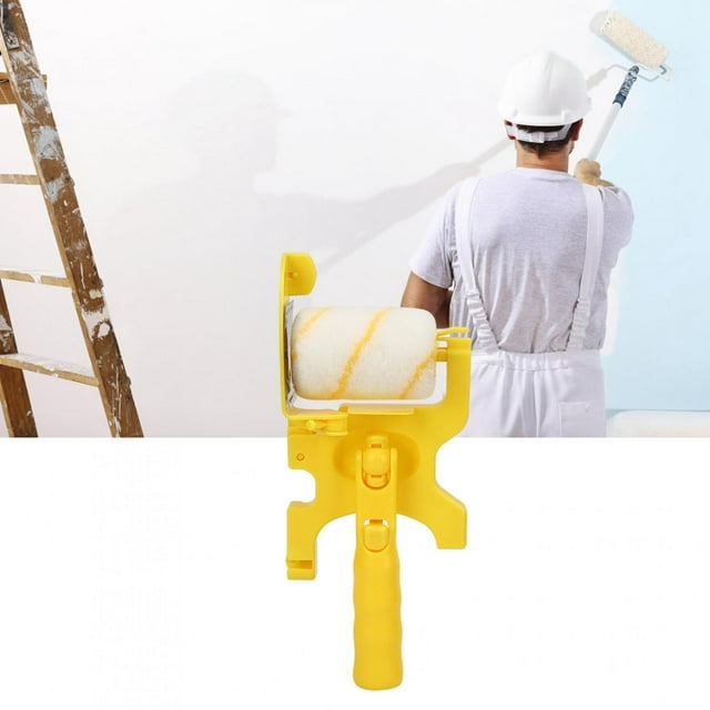 Yellow Paint Roller, Multiple Angles Edger Roller, Wall Painting For Office Home