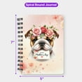 thumbnail image 5 of Happy Mother's Day Bulldog with Flower Crown and Greeting Card Spiral Bound Journal Dog Lover Gifts Idea 5x7in Spiral Notebook - 13004, 5 of 5