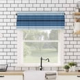 thumbnail image 4 of Hokiten Rod Pocket Curtain Valance, Navy Blue Ombre Stripe Farmhouse Window Valance for Living Room, Bedroom, Kitchen Farmhouse Striped Gradient 42"W x 12"L, 4 of 8