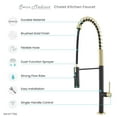 thumbnail image 6 of Chalet Single Handle, Pull-Down Kitchen Faucet in Brushed Gold and Black, 6 of 11
