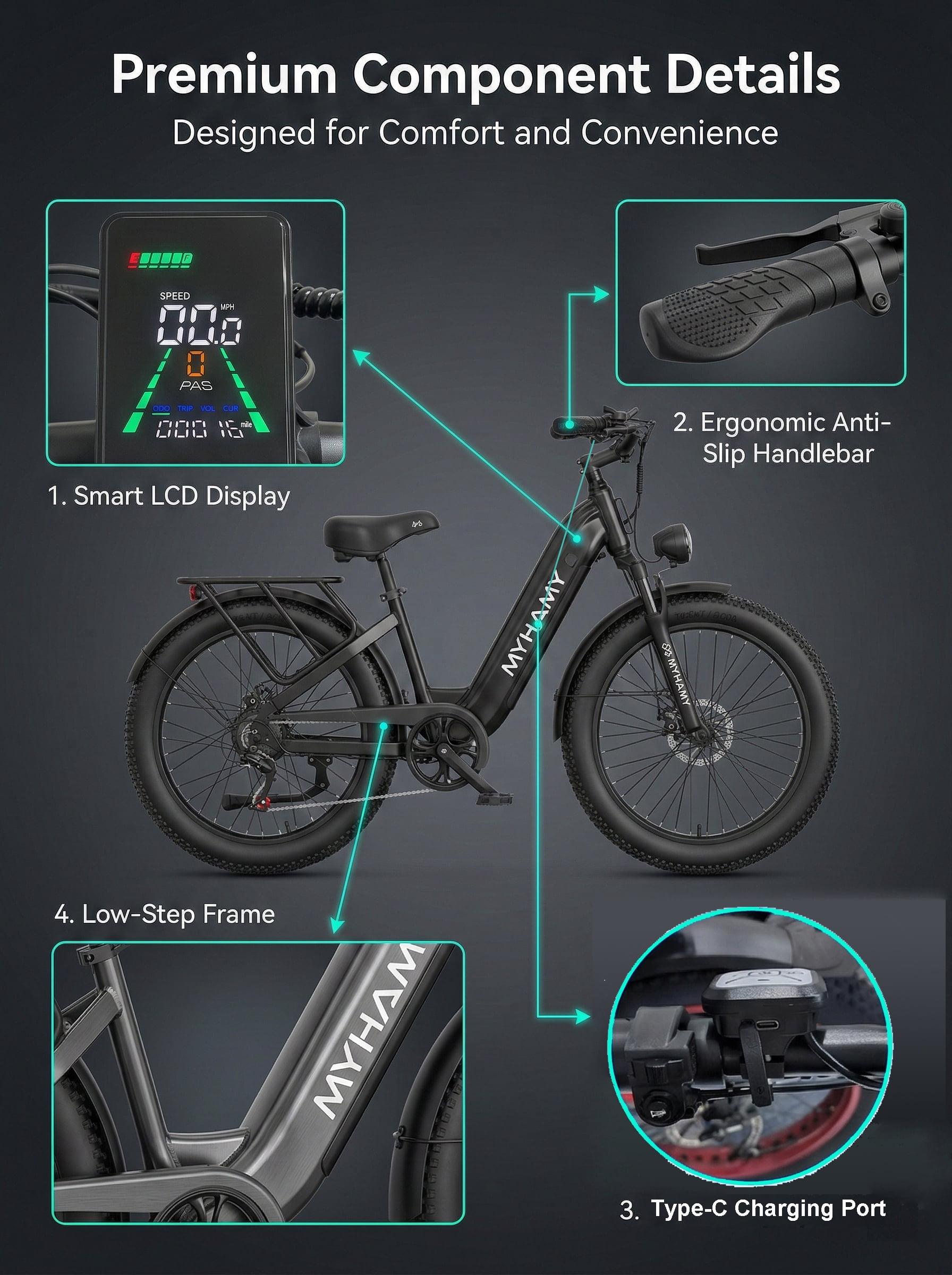 2000W Peak Power Electric Fat Tire Bike for Adults - 28MPH, 48V 18Ah (35-85 Miles), 26"x4" All-Terrain Ebike Electirc Bicycle with Full Suspension & 11" Comfort Seat - Conquer Snow, Sand & Trails