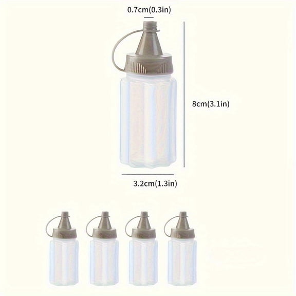Leakproof Squeeze Bottles for Sauces, 2PCS Refillable Condiment Squeeze Bottles, No Drip Sauce Bottles for Travel, Lunch Box & Camping