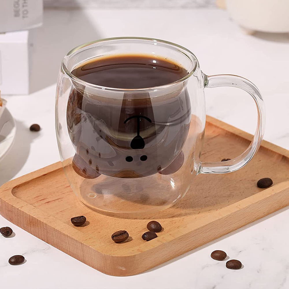 Bear Shaped Insulated Double-wall Glass Coffee/Tea Mug