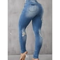thumbnail image 4 of LovelyWholesale High Waist Ripped Stretchy Women's Jeans, 4 of 6