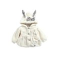 thumbnail image 1 of FAROOT Kids Coat, Rabbit Ears Long Sleeve Hooded Jacket with Crossbody Bag, 1 of 6