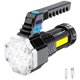 thumbnail image 2 of 7LED Linternas COB portátil Foco USB Recargable Potente reflector 4 Engranajes Antorcha Luz IP64 Luz lateral impermeable Batería incorporada para acampar Emergencia al aire libre, 2 of 11