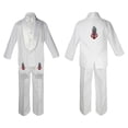 thumbnail image 2 of New Born Baby Boy Teen Christening Communion Formal White Paisley Suit Silver or Gold Guadalupe Virgin Mary Maria On Stole & Back SM-20, 2 of 4