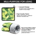 thumbnail image 7 of Green and Yellow Modern Art Geometric Kitchen Oven Mitt and Pot Holder Sets 4 Pcs for Baking, Cooking and Grilling, Heat Resistant Up To 392 °F, 7 of 7