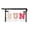 SUN Black, variant on Belanttega Preppy Patch SUN Varsity Letter Cosmetic Toiletry Bag Transparent PVC Zipper Makeup Bag Daily Use Clutch Purse Portable Waterproof Travel Organizer Compliant Bag for Women Girls (Blue)